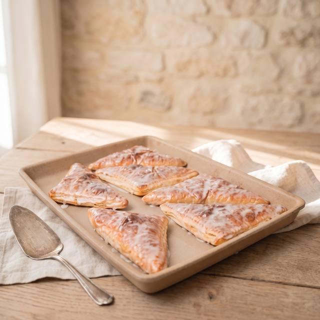 Apfelplunderteilchen mit Zuckerguss auf einer Stoneware-Backform – Pampered Chef® Rezept
