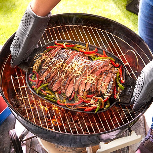 Gusseiserne Bratpfanne flach